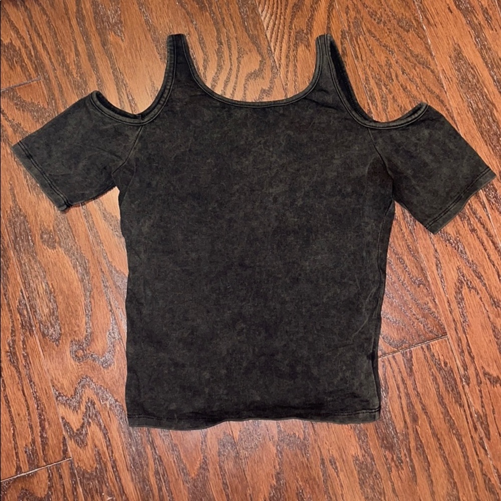 Ash grey crop top XS